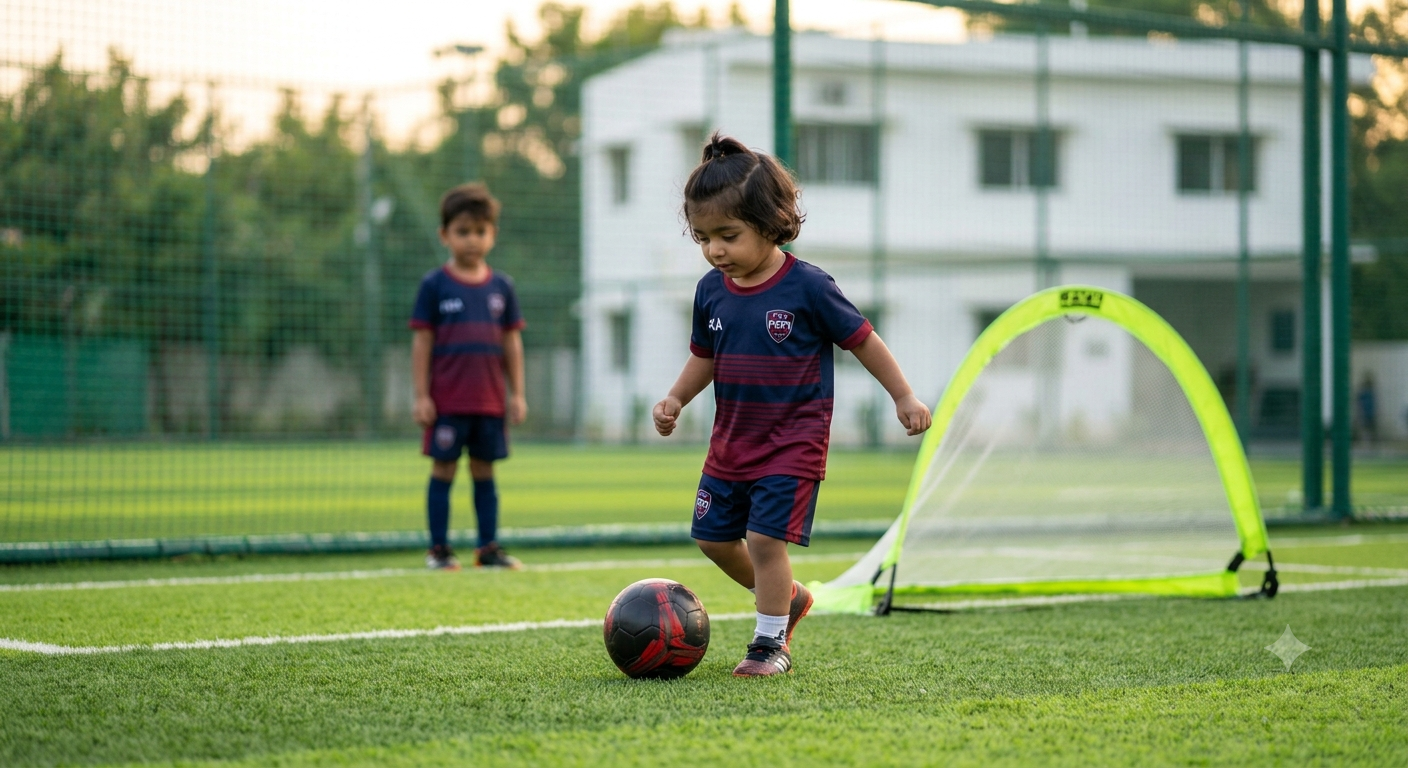 Children training at First Kick Football Academy Mumbai